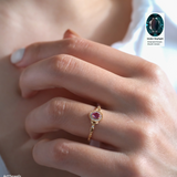 Genuine oval alexandrite ring, Natural alexandrite jewelry, Minimalist gold color ring, Silver Ring, Gifts for her