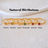 tiny natural birthstone ring, Dainty gold birthstone jewelry, Solitaire ring, Thin ring, Gifts for her
