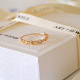 Minimalist gold ring, March Birthstone Ring, Sterling Silver Ring, Delicate ring, Thin ring, Gifts for her