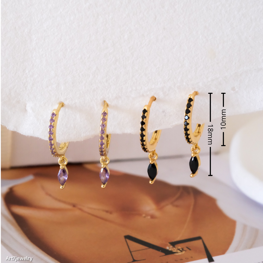 Sterling silver earrings, Gift for her