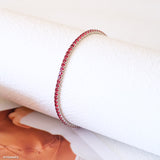 Dainty Ruby tennis bracelet