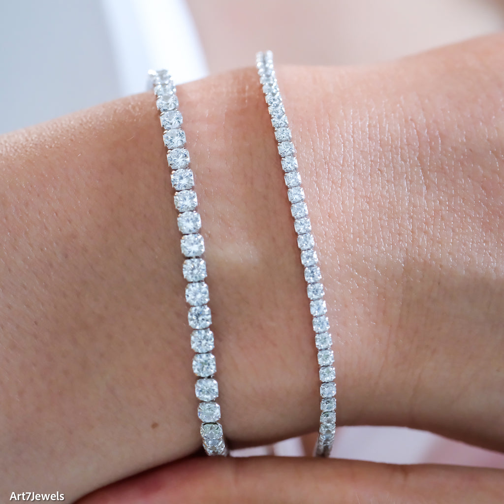 Dainty diamond cz tennis bracelet