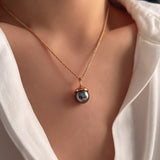 Black pearl necklace