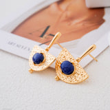 Art deco fan earrings