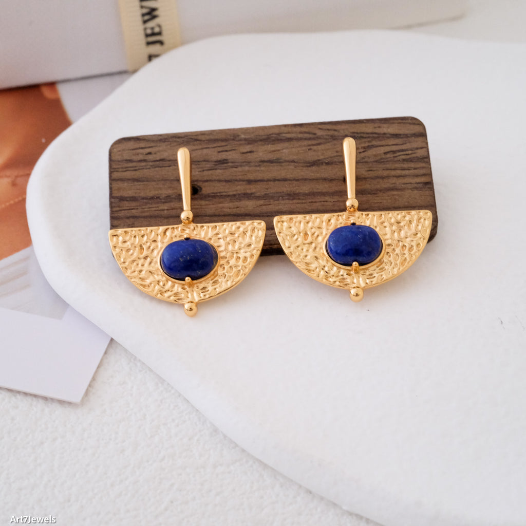 Art deco fan earrings