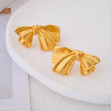 bow stud earrings