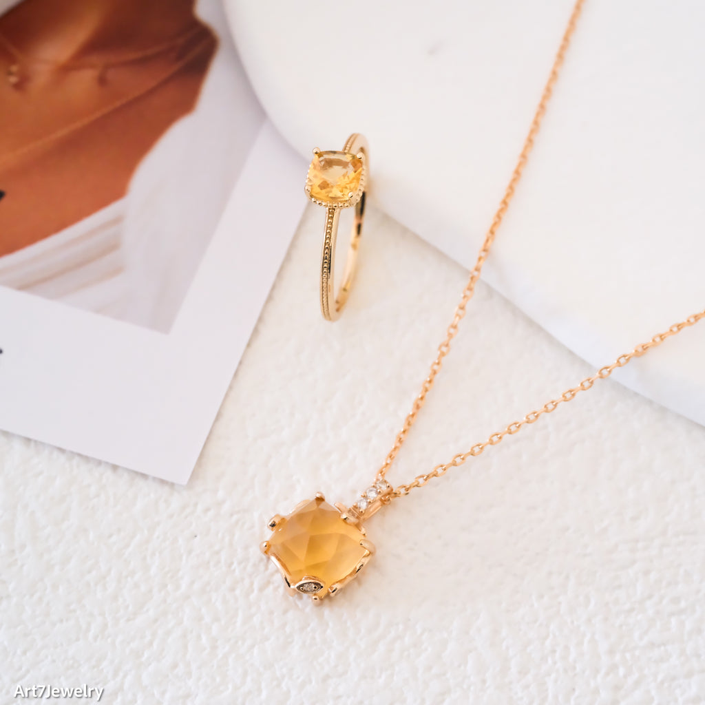 Dainty Citrine jewels