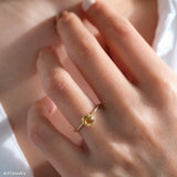 Dainty Citrine ring,