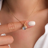 , Birthstone necklace, Silver necklace, Gift for her