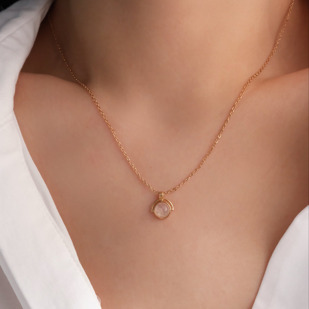 Genuine moonstone, Minimalist necklace,  Silver necklace, Gifts for sister