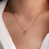 Genuine moonstone, Minimalist necklace,  Silver necklace, Gifts for sister