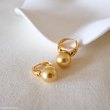 Dainty Golden South Sea pearls, Gold Pearls earrings, 12mm Pearl earrings, Wedding gifts, Bridesmaid gifts, Gifts for her