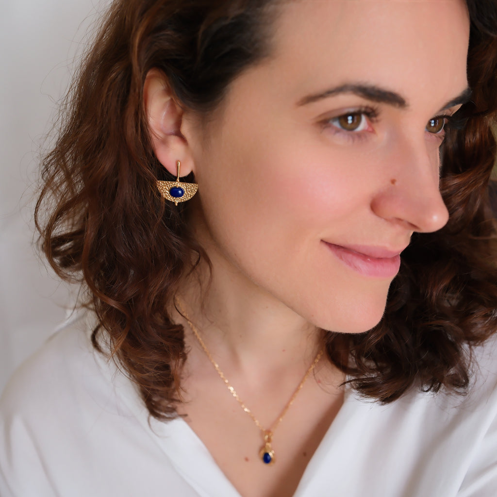 Boho earrings, Gift for Her, Blue earrings, Anniversary gift