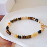 Tiger’s Eye & Onyx Beaded Bracelet