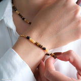 Tiger’s Eye & Onyx Beaded Bracelet