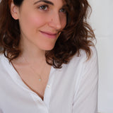 Dainty gold opal necklace,  Fire opal necklace, White opal pendant, Minimalist gold necklace, 925 sterling silver necklace, Gift for her