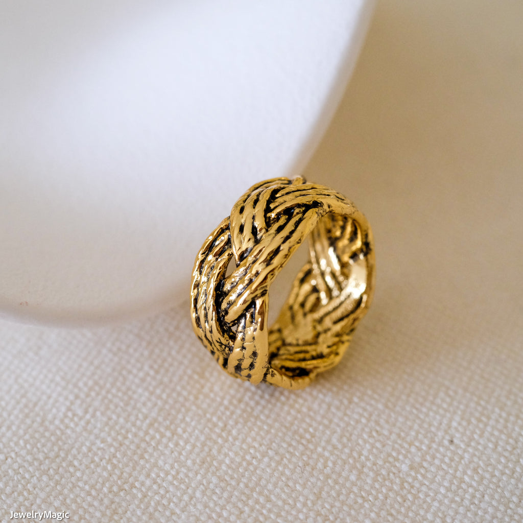 Vintage braid rope ring