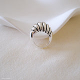 Chunky gold dome ring, Puffy ring, Twisted croissant Ring, Bold wide ring, Statement ring, Thick band ring, Gifts for her