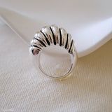 Twisted croissant Ring, Bold wide ring, Statement ring, Thick band ring, Gifts for her