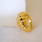Croissant Ring, Chunky gold ring, Thick band ring, Gifts for her