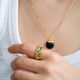 dome ring, Twisted Ring, Chunky gold ring, Thick band ring, Wide band ring, Gifts for her