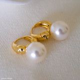 Dainty 12mm white Pearl Earrings, Chic Bridesmaid earrings, Everyday earrings, Pearls jewelry, Gift for Her