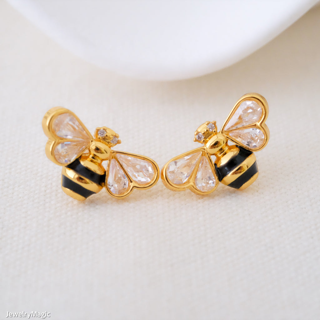 Bumble Bee Stud Earrings for Women, Gifts for her