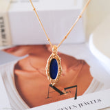 Natural lapis lazuli necklace