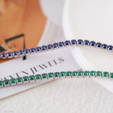 Dainty emerald tennis bracelet