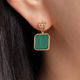 malachite earrings