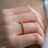 aquamarine ring, Minimalist gold ring, March Birthstone Ring, Sterling Silver Ring, Delicate ring, Thin ring, Gifts for her