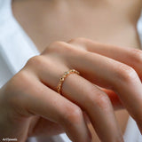 March Birthstone Ring, Sterling Silver Ring, Delicate ring, Thin ring, Gifts for her