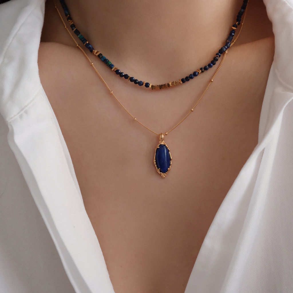 Lapis lazuli beads necklace