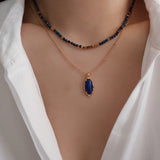 Lapis lazuli beads necklace