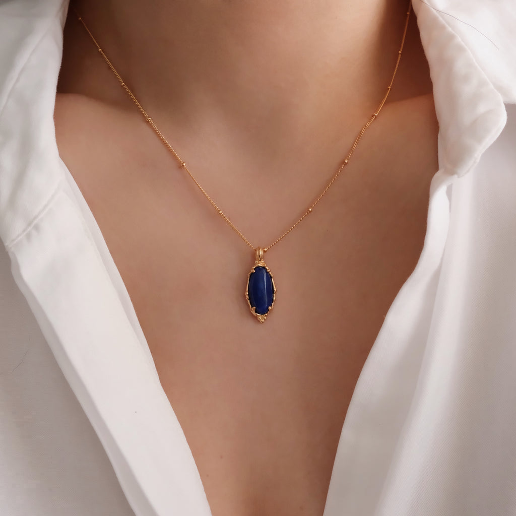Natural lapis lazuli necklace
