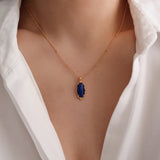 Natural lapis lazuli necklace