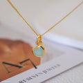 Tiny heart jade necklace