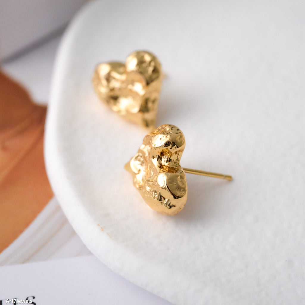 Chunky heart earrings