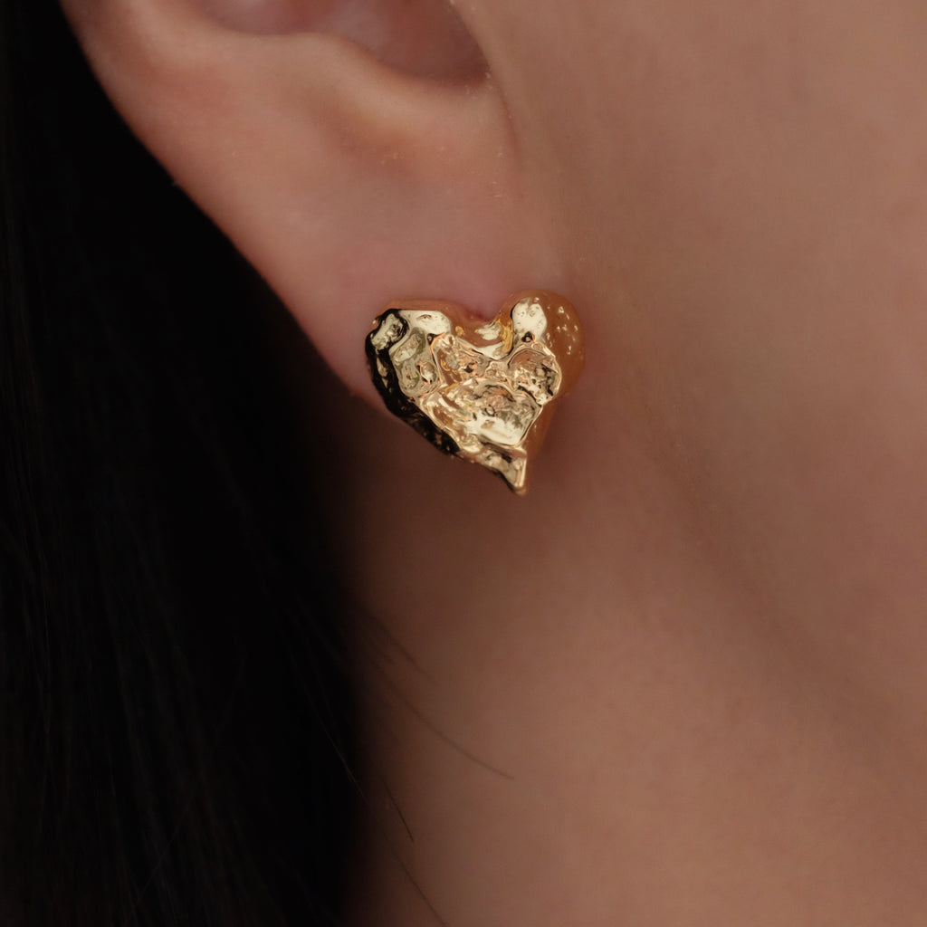 Chunky heart earrings
