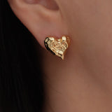 Chunky heart earrings