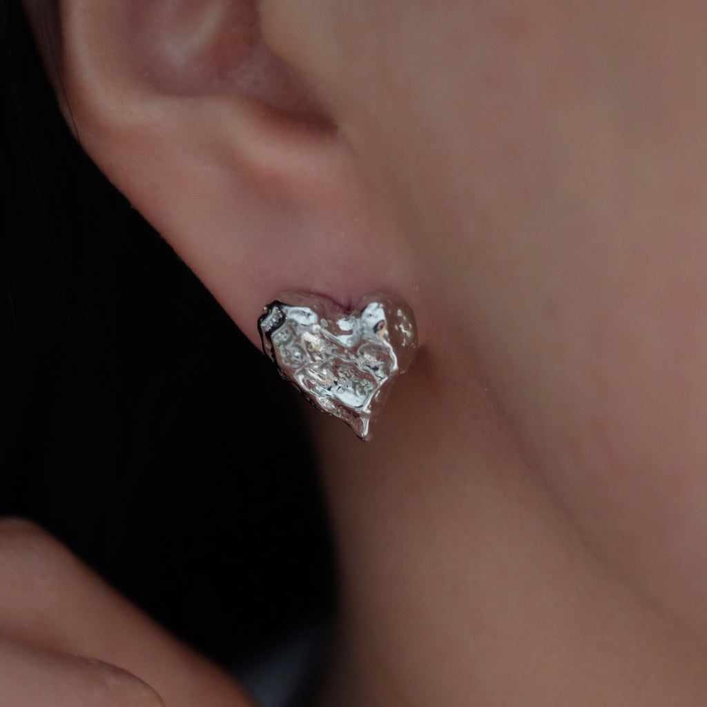 Chunky heart earrings