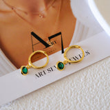 Dainty emerald huggie earrings, Tiny emerald hoop earrings, May birthstone earrings, Green Silver earrings, Gifts for her