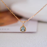 Teardrop Aquamarine necklace