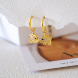 Dainty elephant huggie earrings