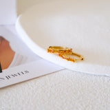 Huggie citrine earrings