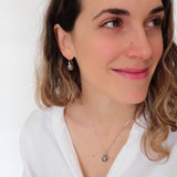 Tahitian pearl, Gray pearl earrings, Bridesmaid earrings, Cool earrings, 925s Silver earrings,  Wedding gift