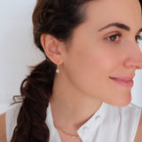 Tiny aquamarine hoop earrings, March birthstone, Sterling Silver Birthstone earrings, Gifts for her