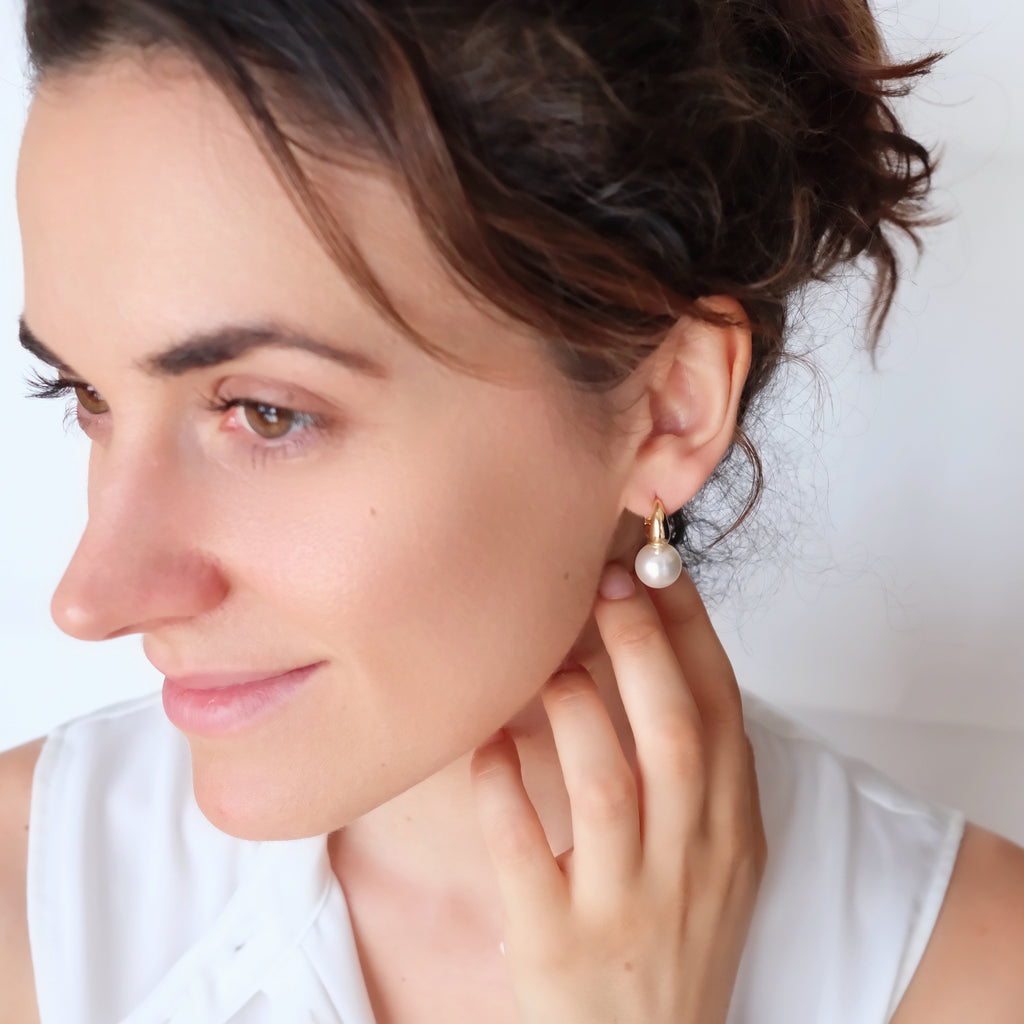 Chic Bridesmaid earrings, Everyday earrings, Pearls jewelry, Gift for Her