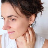 Chic Bridesmaid earrings, Everyday earrings, Pearls jewelry, Gift for Her