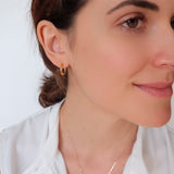 Huggie citrine earrings